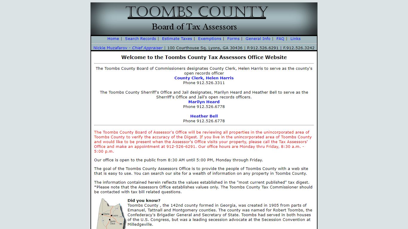 Toombs County Tax Assessor's Office - Schneider Geospatial